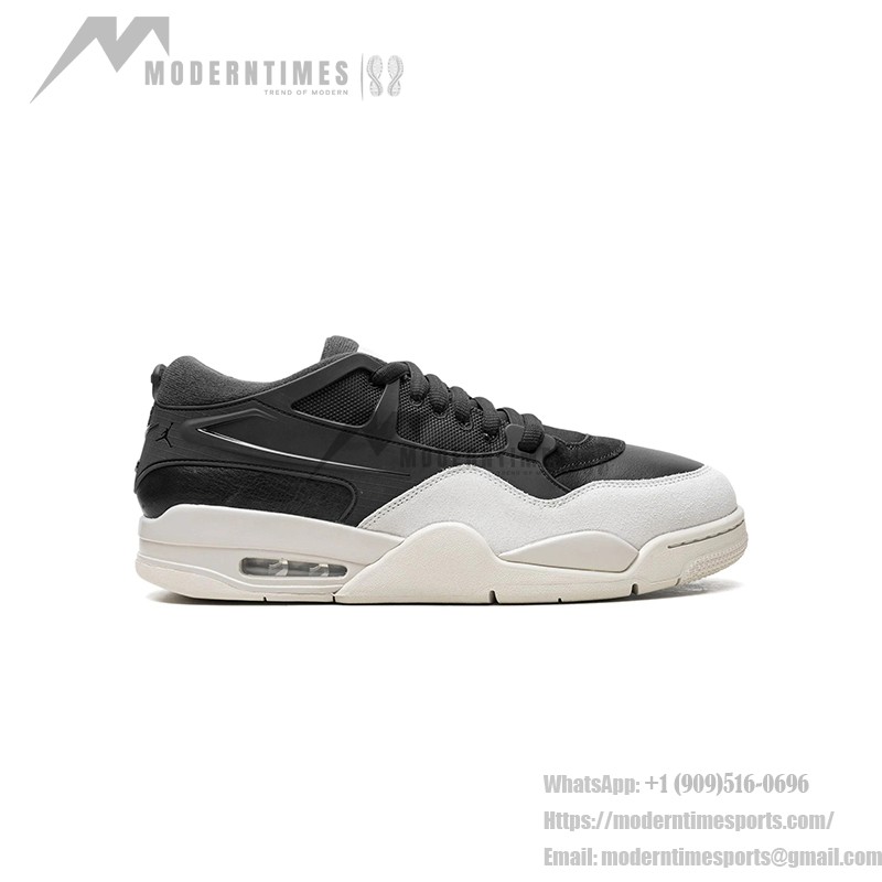 Air Jordan 4 RM "Black Sail" FQ7939-001 low-top sneakers in black and white