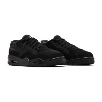 Air Jordan 4 RM GS "Black Cat" FQ7938-004 - All-Black Low-Top Trendy Sneakers, Minimalist, Durable, Versatile