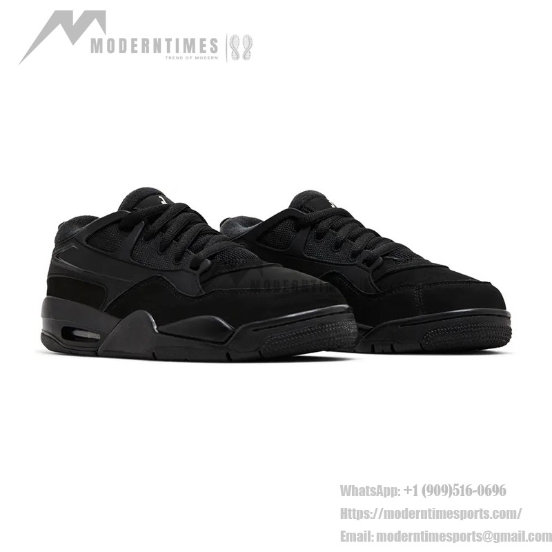 Air Jordan 4 RM GS "Black Cat" FQ7938-004 low-top sneakers in all-black