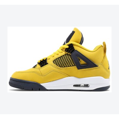 Air Jordan 4 Retro Lightning 2021 CT8527-700 Sneakers - Classic Yellow and Black Colorway, Iconic Design Reissued