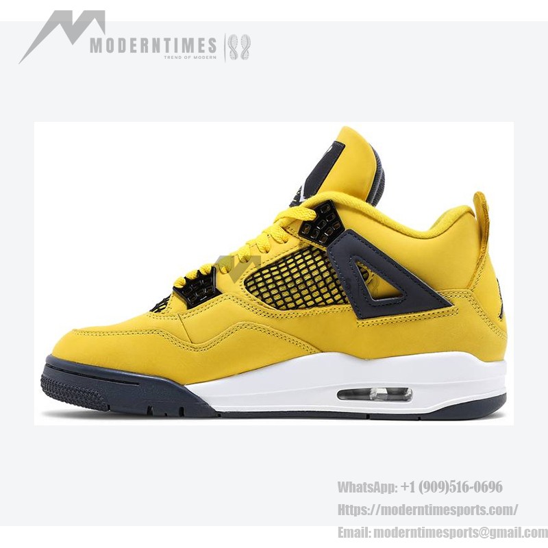 Air Jordan 4 Retro Lightning 2021 CT8527-700 Sneakers - Classic Yellow and Black Design