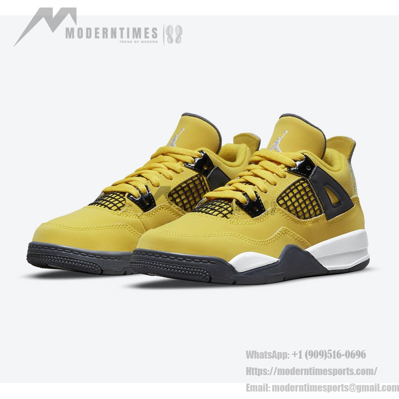 Air Jordan 4 Retro Lightning 2021 CT8527-700 Sneakers - Classic Yellow and Black Design