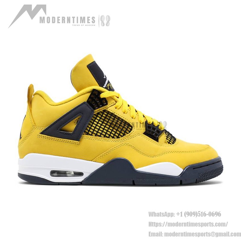 Air Jordan 4 Retro Lightning 2021 CT8527-700 Sneakers - Classic Yellow and Black Design