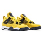 Air Jordan 4 Retro Lightning 2021 CT8527-700 Sneakers - Classic Yellow and Black Design