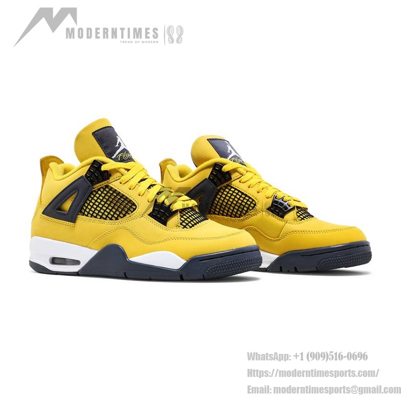 Air Jordan 4 Retro Lightning 2021 CT8527-700 Sneakers - Classic Yellow and Black Design