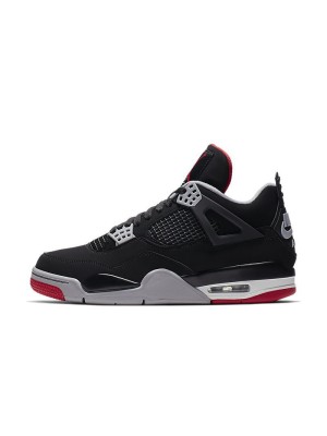 Air Jordan 4 Retro OG Bred 2019 308497-060 스니커즈 - 클래식 블랙과 레드 컬러웨이, 전설적인 디자인 재출시