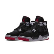 Air Jordan 4 Retro OG Bred 2019 308497-060 스니커즈 - 클래식 블랙과 레드 컬러웨이, 전설적인 디자인 재출시