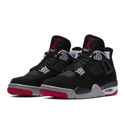 Air Jordan 4 Retro OG Bred 2019 308497-060 Sneakers - Classic Black and Red Colorway, Legendary Design Reissued