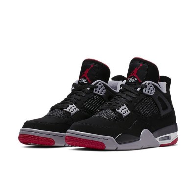 Air Jordan 4 Retro OG Bred 2019 308497-060 スニーカー - クラシックな黒と赤の配色、伝説のデザイン再現