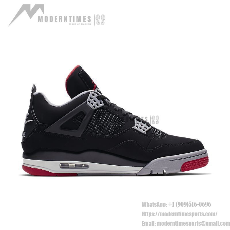 Air Jordan 4 Retro OG Bred 2019 308497-060 Sneakers - Classic Black and Red Design