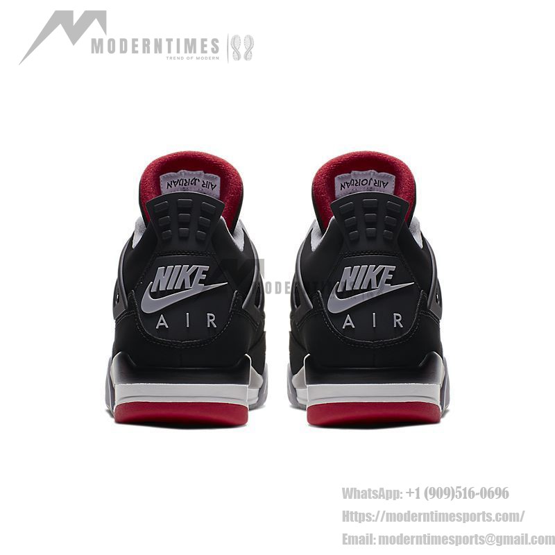 Air Jordan 4 Retro OG Bred 2019 308497-060 Sneakers - Classic Black and Red Design