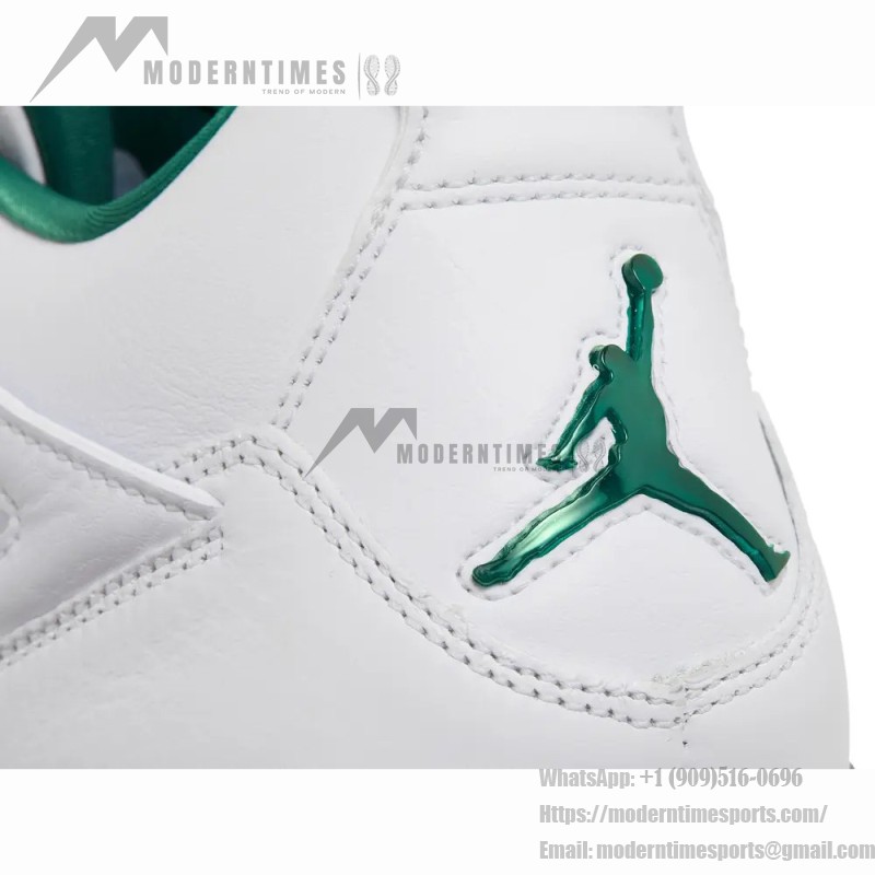 Air Jordan 4 FQ8138-103 White and Oxidized Green Shoes Air Jordan 4 FQ8138-103 White and Oxidized Green Sneakers Front View