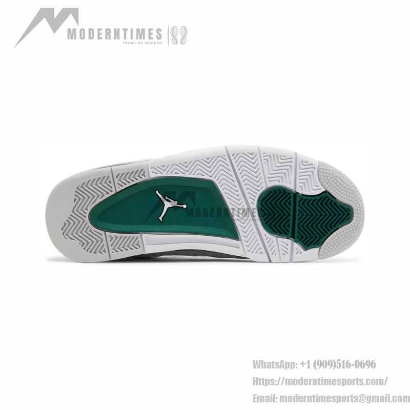 Air Jordan 4 FQ8138-103 White and Oxidized Green Shoes Air Jordan 4 FQ8138-103 White and Oxidized Green Sneakers Front View