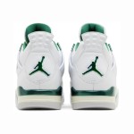 Air Jordan 4 FQ8138-103 White and Oxidized Green Shoes Air Jordan 4 FQ8138-103 White and Oxidized Green Sneakers Front View
