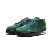 Air Jordan 4 x Nigel Sylvester "Pro Green" HF4334-300 - Collaborative Forest Green Low-Top Sneakers, Durable, Trendy, Street-Style