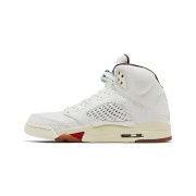 Air Jordan 5 Retro High-Top "El Grito" Sail and Dark Pony HF8833-100 - Men's Limited Edition Sneakers