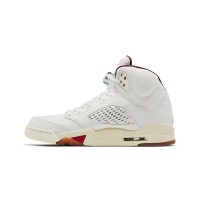 Air Jordan 5 Retro High-Top "El Grito" Sail and Dark Pony HF8833-100 - Men's Limited Edition Sneakers