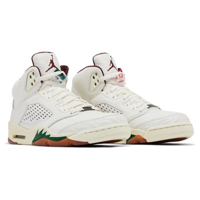 Air Jordan 5 Retro High-Top "El Grito" Sail and Dark Pony HF8833-100 - Men's Limited Edition Sneakers