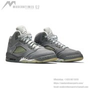 Air Jordan 5 Retro 136027-005 - Grey Suede Sneakers with Reflective Tongue & Translucent Sole | Iconic Design and Everyday Comfort
