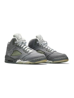 Air Jordan 5 Retro 136027-005 - Grey Suede Sneakers with Reflective Tongue & Translucent Sole | Iconic Design and Everyday Comfort