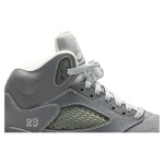 Air Jordan 5 Retro 136027-005 Grey Suede Sneakers with Reflective Tongue and Translucent Sole