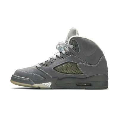 Air Jordan 5 Retro 136027-005 - Grey Suede Sneakers with Reflective Tongue & Translucent Sole | Iconic Design and Everyday Comfort