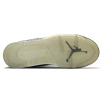 Air Jordan 5 Retro 136027-005 Grey Suede Sneakers with Reflective Tongue and Translucent Sole