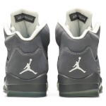 Air Jordan 5 Retro 136027-005 Grey Suede Sneakers with Reflective Tongue and Translucent Sole