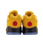 Air Jordan 5 Retro Low DA8016-700 Chutney Yellow Sneakers with Red Accents and Reflective Tongue