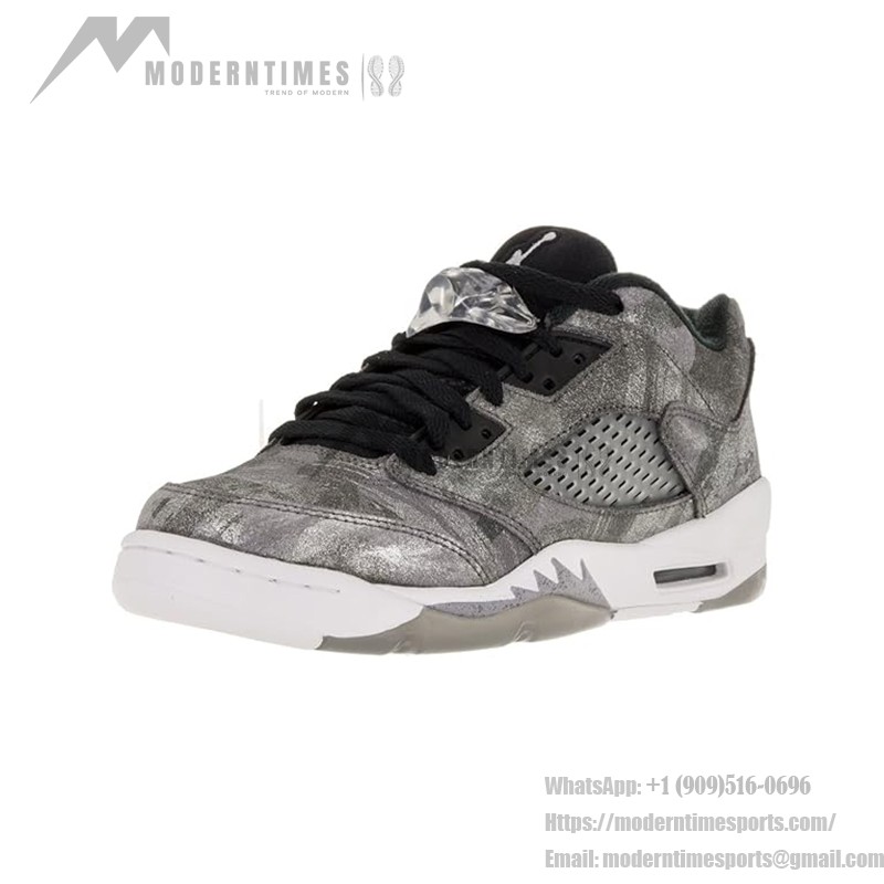 Air Jordan 5 Retro Low GG 819951-003 Metallic Camo Sneakers with Reflective Tongue and Translucent Sole