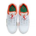 Air Jordan 5 Low FQ1293-018 White Sneakers with Orange and Green Accents