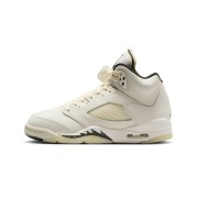 Air Jordan 5 SE Retro FN7405-100 - Off-White Leather Sneakers with Speckled Midsole & Translucent Sole