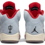 Air Jordan 5 Retro CI1899-400 ブルースエードスニーカー レッドアクセント & 反射素材シュータン付き