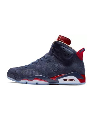 Air Jordan 6 "Blau/Rot" CI6293-416 | Herren/Damen High-Top Basketball Sneakers | Bequem & Stilvoll, Limitierte Auflage