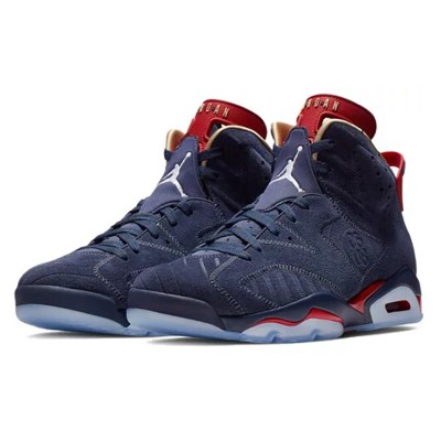 Air Jordan 6 "Blau/Rot" CI6293-416 | Herren/Damen High-Top Basketball Sneakers | Bequem & Stilvoll, Limitierte Auflage