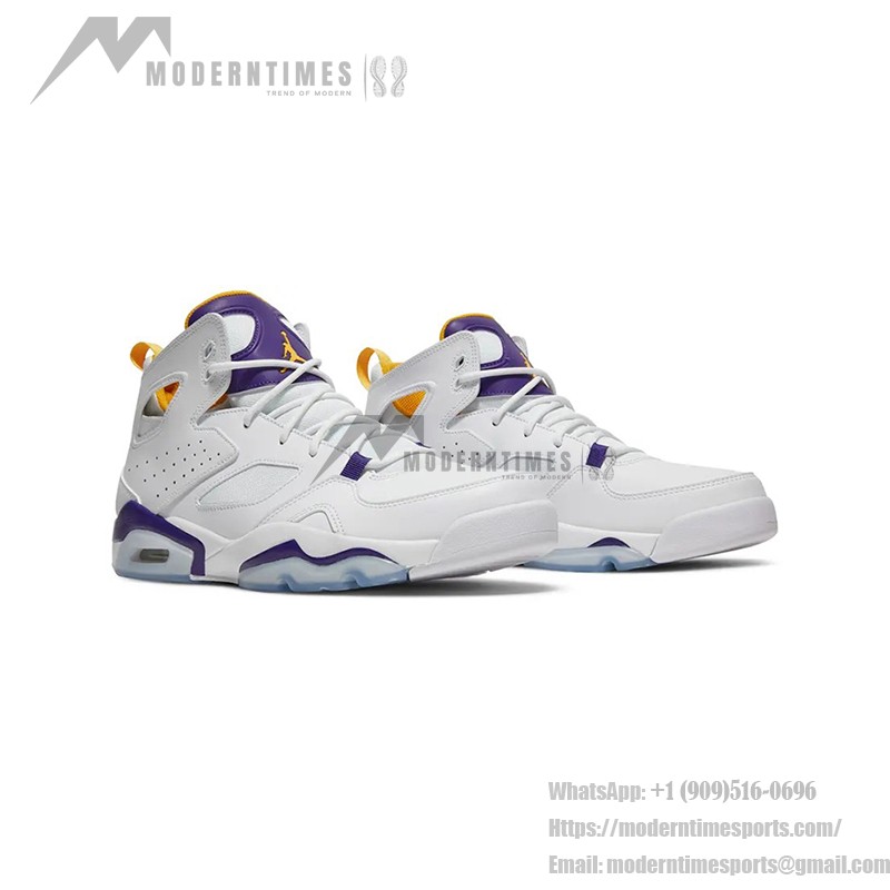 Air Jordan 6 Flight Club '91 'Lakers' DC7329-105 – Weiß, Lila und Gold Sneaker