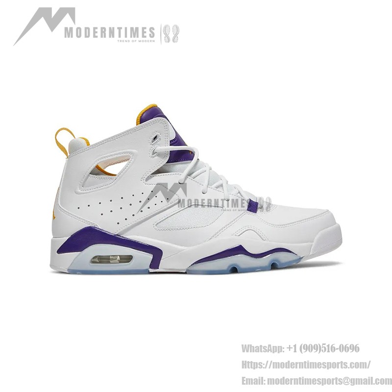 Air Jordan 6 Flight Club '91 'Lakers' DC7329-105 – White, Purple, and Gold Sneakers