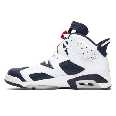 Air Jordan 6 "화이트/네이비" 384665-164 | 남녀 하이탑 농구 스니커즈 | 편안하고 스타일리시, 한정판