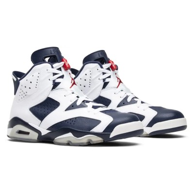 Air Jordan 6 "화이트/네이비" 384665-164 | 남녀 하이탑 농구 스니커즈 | 편안하고 스타일리시, 한정판