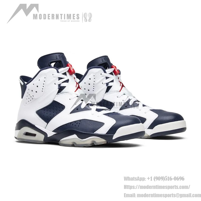 Air Jordan 6 "화이트/네이비" 384665-164 | 남녀 하이탑 농구 스니커즈