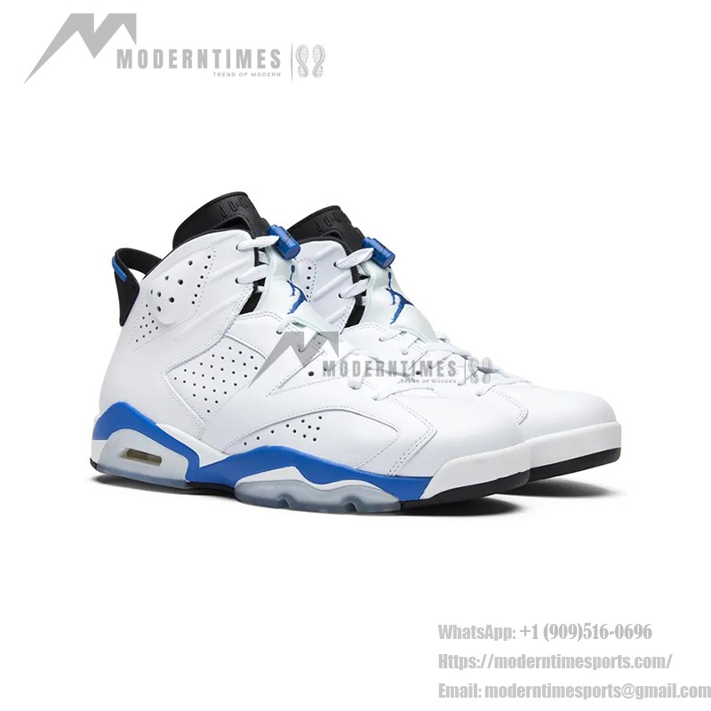 Air Jordan 6 "White/Blue" 384664-107 | High-Top Basketball Sneakers for Men and Women