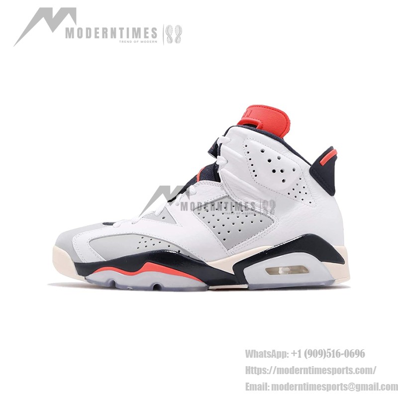 Air Jordan 6 "화이트/인프라레드" 384665-104 | 남녀 하이탑 농구 스니커즈