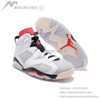  Air Jordan 6 "White/Infrared" 384665-104 | Men's/Women's High-Top Basketball Sneakers | Stylish & Comfortable, Limited Edition