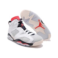  Air Jordan 6 "White/Infrared" 384665-104 | Men's/Women's High-Top Basketball Sneakers | Stylish & Comfortable, Limited Edition