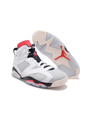  Air Jordan 6 "White/Infrared" 384665-104 | Men's/Women's High-Top Basketball Sneakers | Stylish & Comfortable, Limited Edition