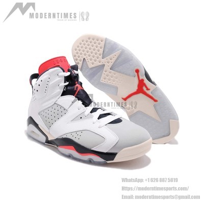  Air Jordan 6 "White/Infrared" 384665-104 | Men's/Women's High-Top Basketball Sneakers | Stylish & Comfortable, Limited Edition