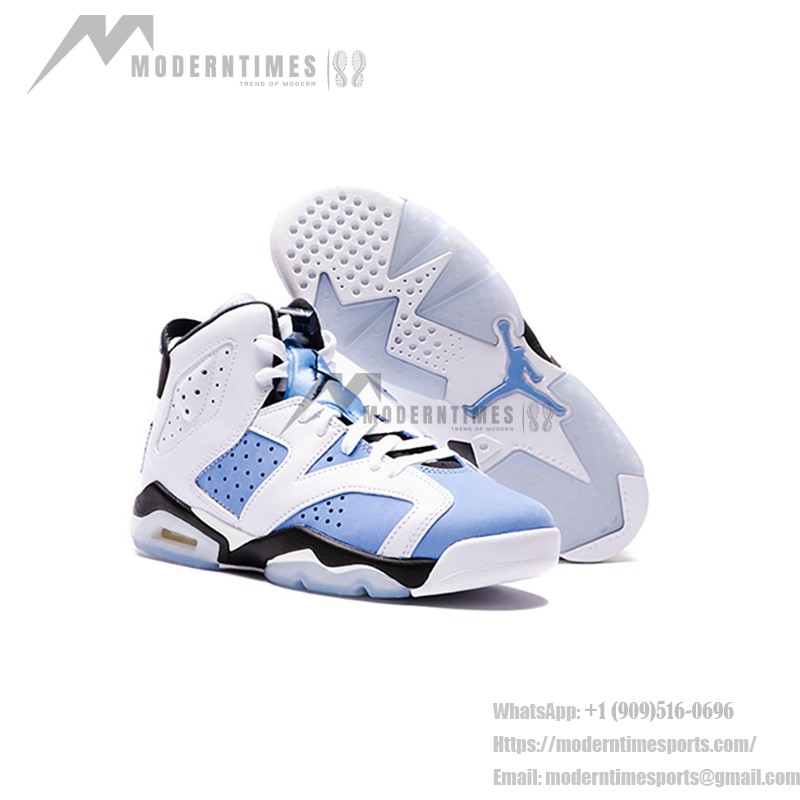 Air Jordan 6 Retro 'UNC White University Blue' CT8529-410 – Premium White and Blue Basketball Sneakers