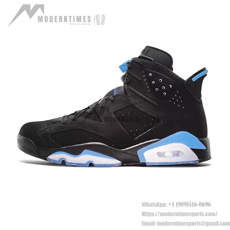 Air Jordan 6 Retro 'UNC Black University Blue' 384665-006 – Black and Blue Basketball Sneakers