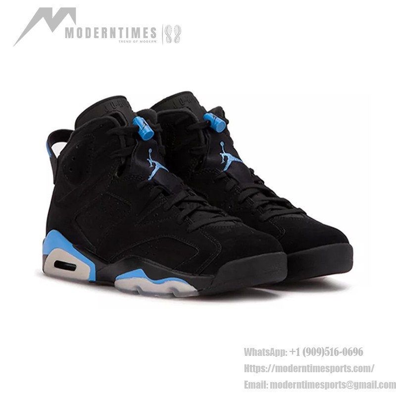 Air Jordan 6 Retro 'UNC Black University Blue' 384665-006 – Black and Blue Basketball Sneakers