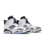 Air Jordan 6 Retro 'Flint' CI3125-100 – White, Grey, and Purple Sneakers